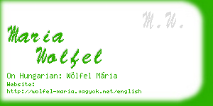maria wolfel business card
